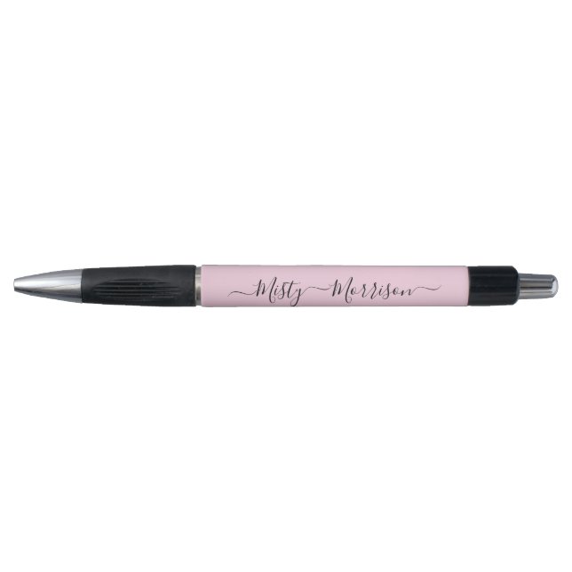 Feminine Minimalist Modern Pink Script Custom Name (Front)