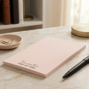 Feminine Minimalist Notepad   Rose Beige