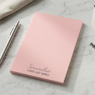 Feminine Minimalist Notepad   Rose Beige