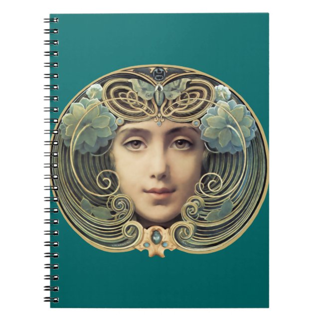 Feminine Nouveau Vintage Beauty Notebook (Front)