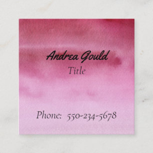 Feminine Ombre Pink Raspberry Business Card
