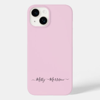 Feminine Pastel Pink with Script Custom Name Case-Mate iPhone 14 Case