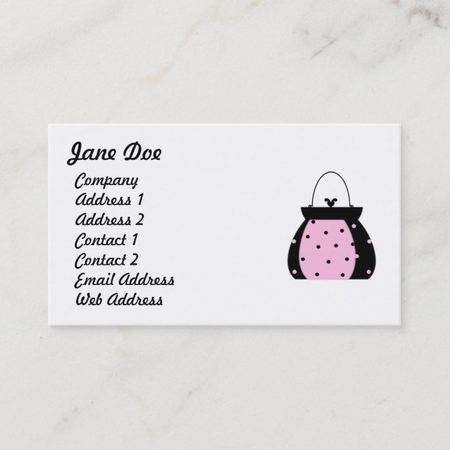 Feminine Pink Business Cards (Front)