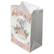 Medium Gift Bag Love You Photographic Puppy Butterflies Pink Yellow Floral /& Tag