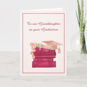 Feminine Pretty Pink Graduation Card