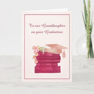 Feminine Pretty Pink Graduation Card