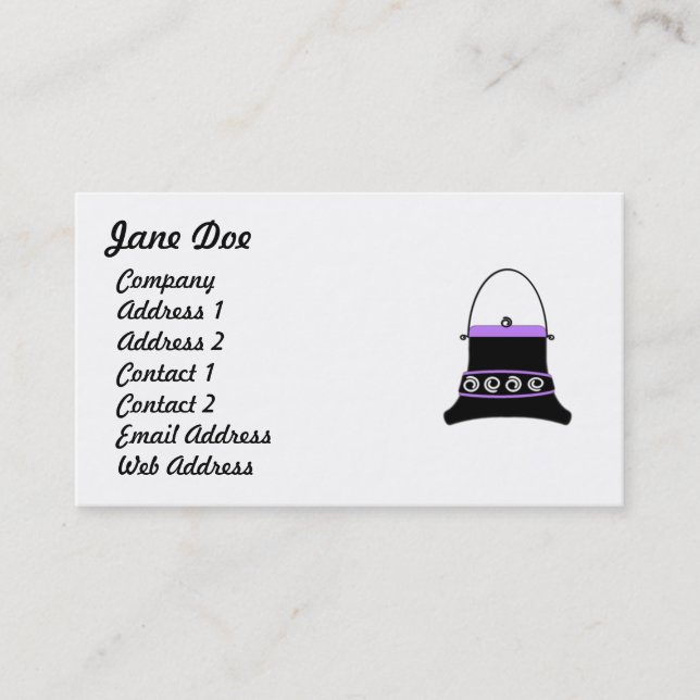 Feminine Purple Business Cards (Front)