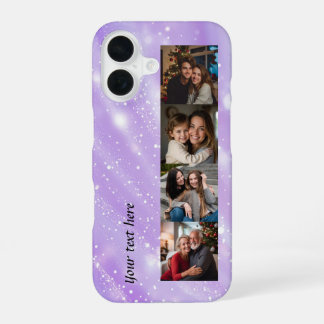 Feminine Purpler Glitter 4 photos iPhone 16 Case