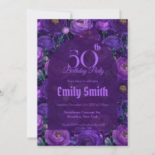 Feminine Ranunculus Petal Kids’ Birthday Invitation