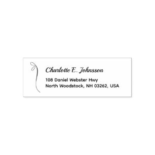 Feminine Return Address Script Symbol Name Company Self-inking Stamp
