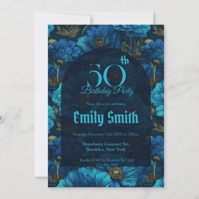 Feminine Rose Aesthetic Wife’S Birthday Invitation (Front)