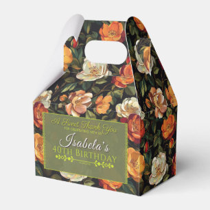 Feminine Rose Floral Birthday Celebration Favour Box