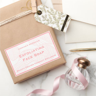 Feminine Rose Pink Beauty Center Product Label