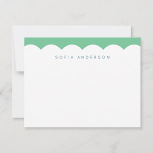 Feminine Scallop Personalised Card