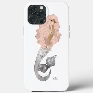 Feminine Sea Goddess Mermaid with Monogram iPhone 13 Pro Max Case