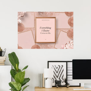 Feminine soft-life inspired vision board poster
