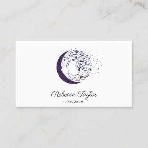 feminine spiritual woman life coach tree of life business card