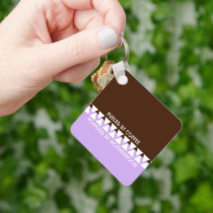 Feminine Striped Typography   Coffee Mum Quote Key Ring