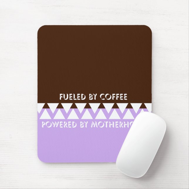 Feminine Striped Typography | Coffee Mum Quote Mouse Mat (With Mouse)