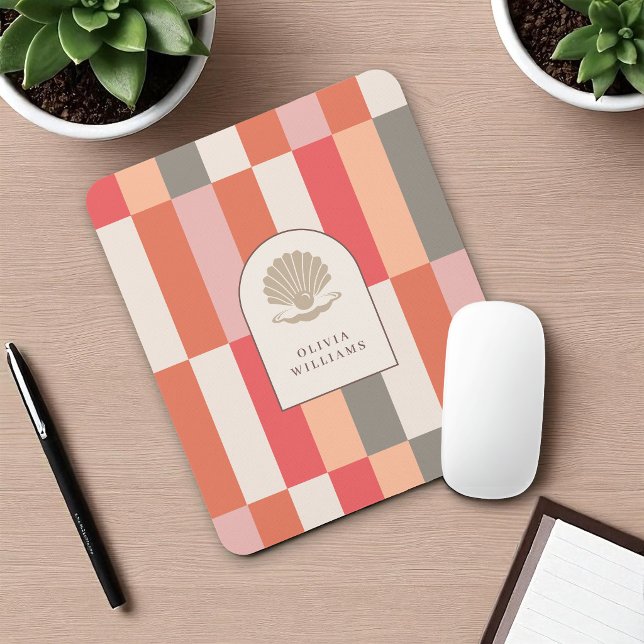 Feminine Stripes and Checks Pattern Custom Mouse Mat (Creator Uploaded)