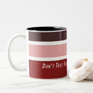 Feminine Stripes Coffee Mom Quote  Two-Tone Coffee Mug