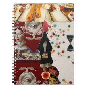 Feminine Surrealism in Warm Tones Notebook