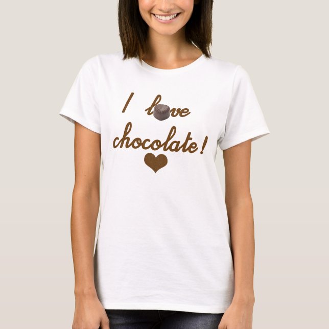 Feminine t-shirt I love chocolate (Front)