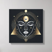 Feminine Third Eye with Golden Geometry