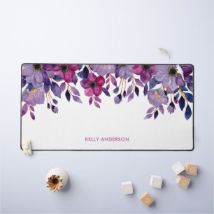 Feminine Tropical Botanical Trendy Floral Decal Desk Mat
