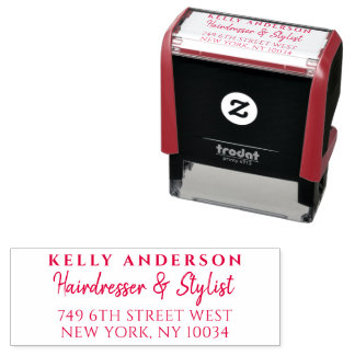 Feminine Typography Business Name Hairdresser Self-inking Stamp