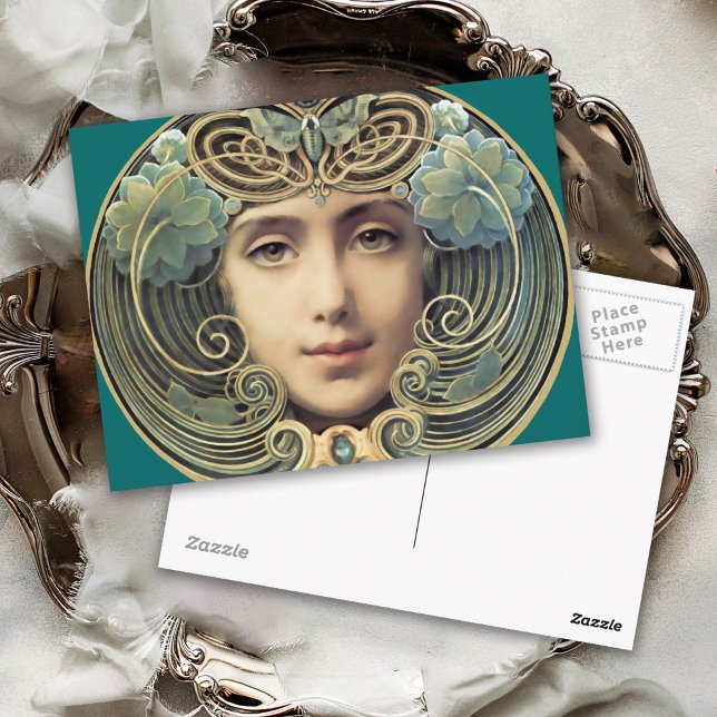 Feminine Vintage Nouveau Beauty Postcard (Creator Uploaded)