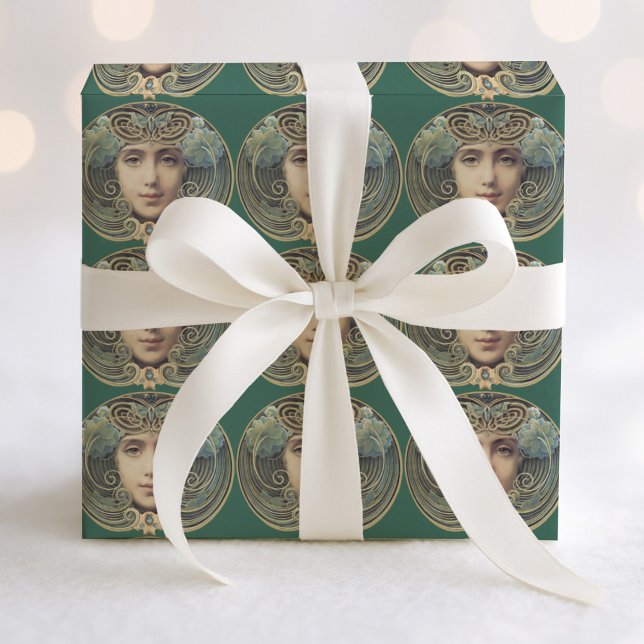 Feminine Vintage Nouveau Beauty Wrapping Paper (Creator Uploaded)