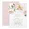 Feminine Watercolor Blush Flowers Girl Baptism