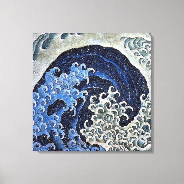 Feminine Wave. Katsushika Hokusai Canvas Print (Front)