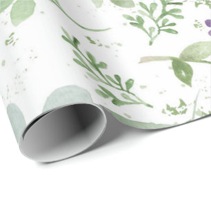Feminine Wrapping Paper greenery & lavender