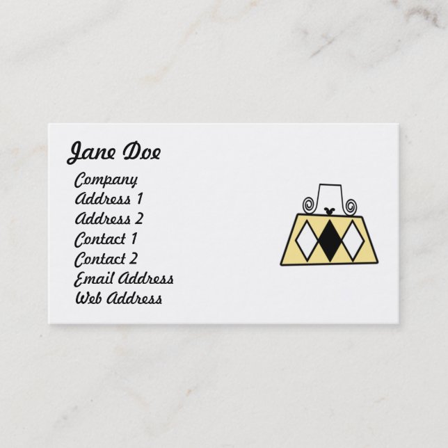 Feminine Yellow Business Cards (Front)