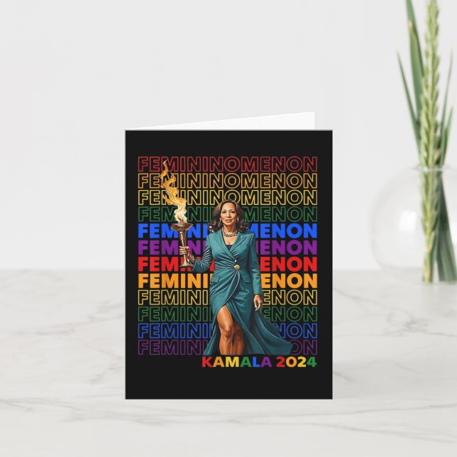 Femininomenon Funny Kamala Harris  Card (Front)
