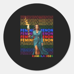 Femininomenon Funny Kamala Harris Classic Round Sticker