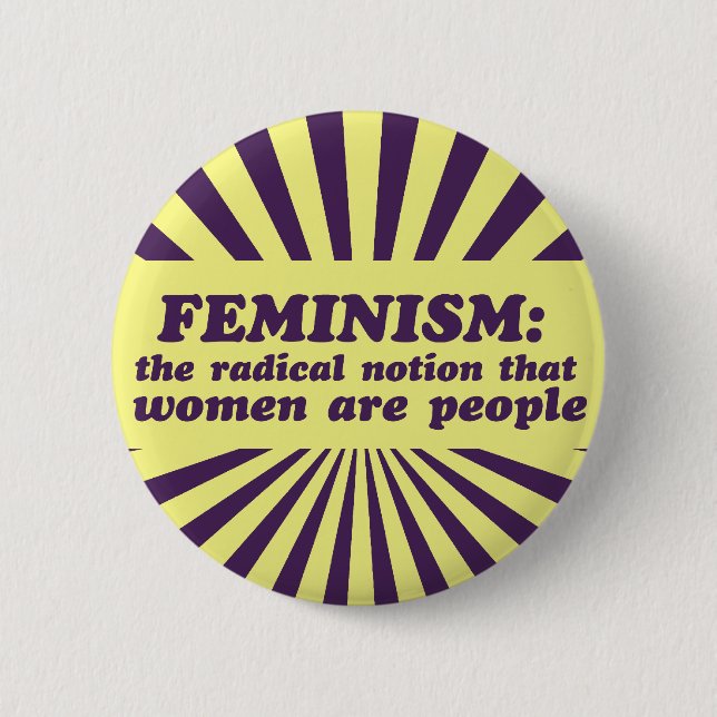Feminism 6 Cm Round Badge (Front)