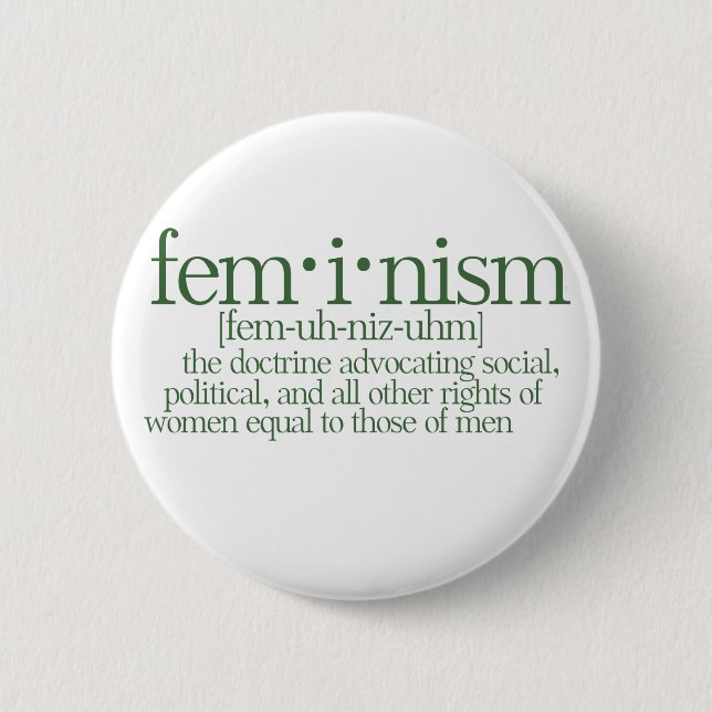 Feminism Defined 6 Cm Round Badge (Front)
