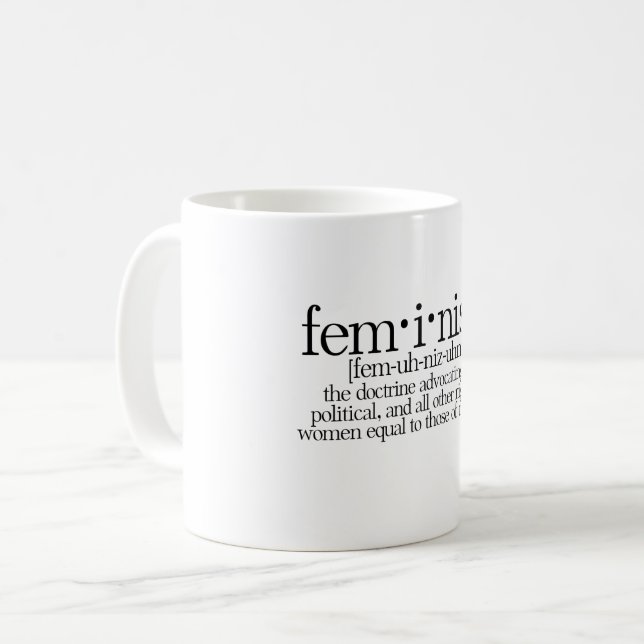 Feminism Defined  Coffee Mug (Front Left)