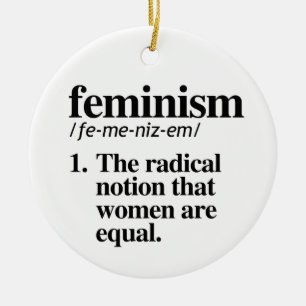 Feminism Definition Ceramic Tree Decoration