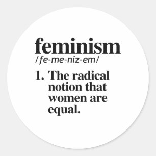 Feminism Definition Classic Round Sticker