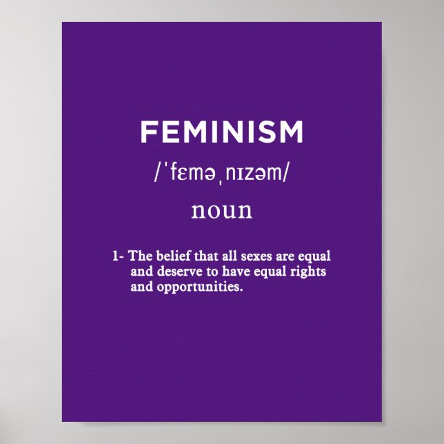 feminism definition purple vertical poster (Front)