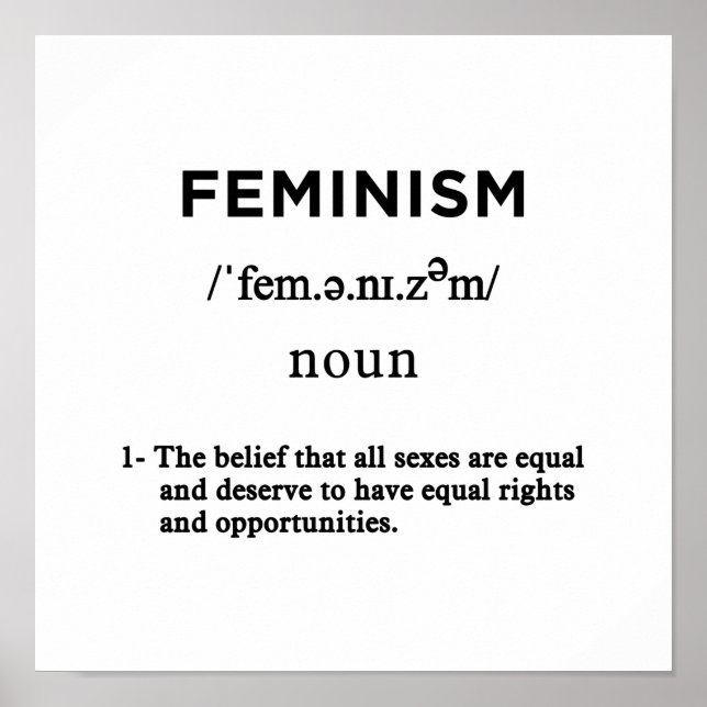 feminism definition square poster (Front)
