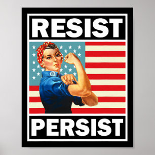 Feminism Feminist Gifts Resist Persist Poster