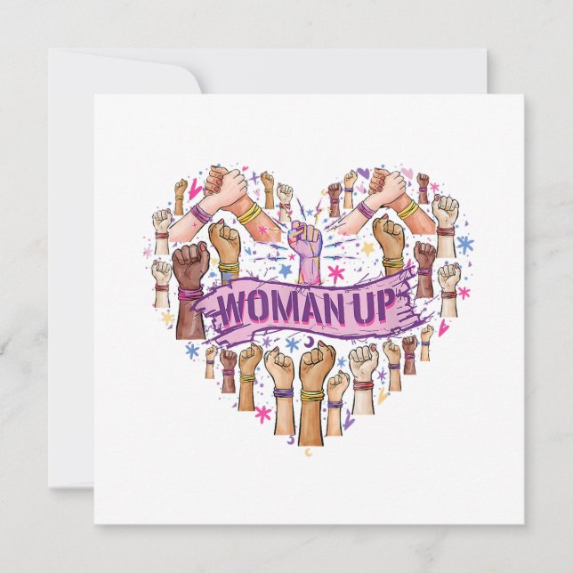 Feminism Feminist Strong Women empowerment Feminis Invitation (Front)