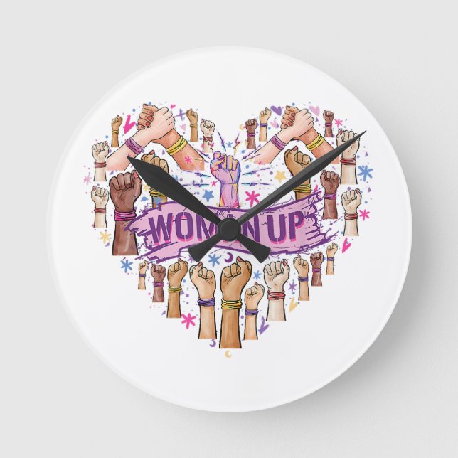 Feminism Feminist Strong Women empowerment Feminis Round Clock (Front)