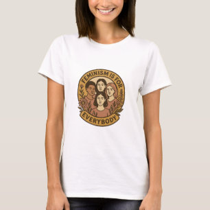 Feminism Is for Everybody Vintage Diverse Feminist T-Shirt