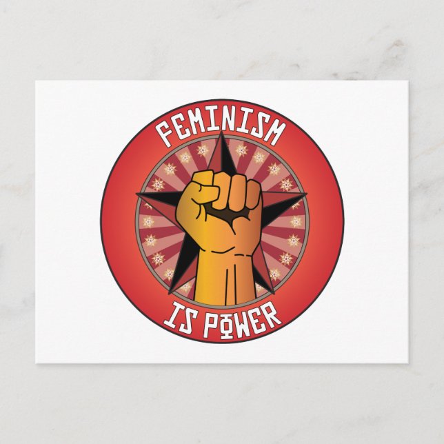 Feminism Is Power Postcard (Front)
